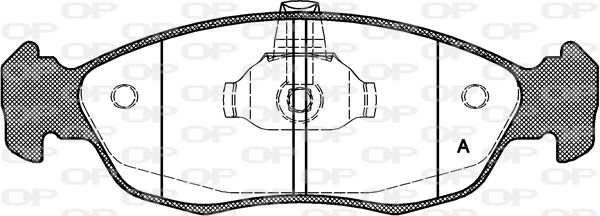 OPEN PARTS stabdžių trinkelių rinkinys, diskinis stabdys BPA0461.10